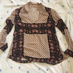 Free People Patterned Blouse